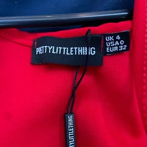 Pretty little thing red jumpsuit